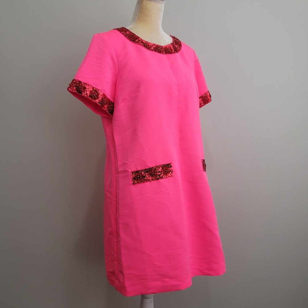 SAIL TO SABLE x Style Charade Size Large Pink Beaded & Sequin 'Tracey' Dress NWT - Picture 8 of 11